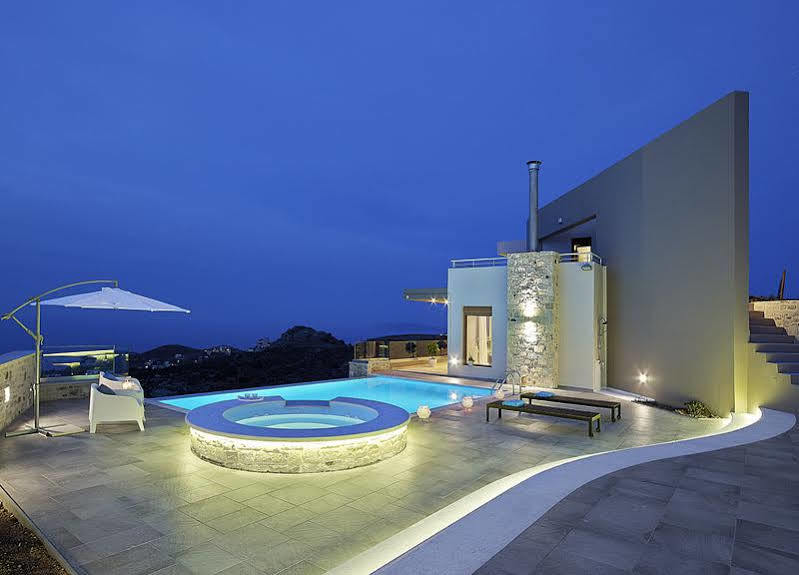 Minimalist Mediterranean Blue Key Villa With Sea View & Infinity Heated Pool Агия-Пелагия  Экстерьер фото